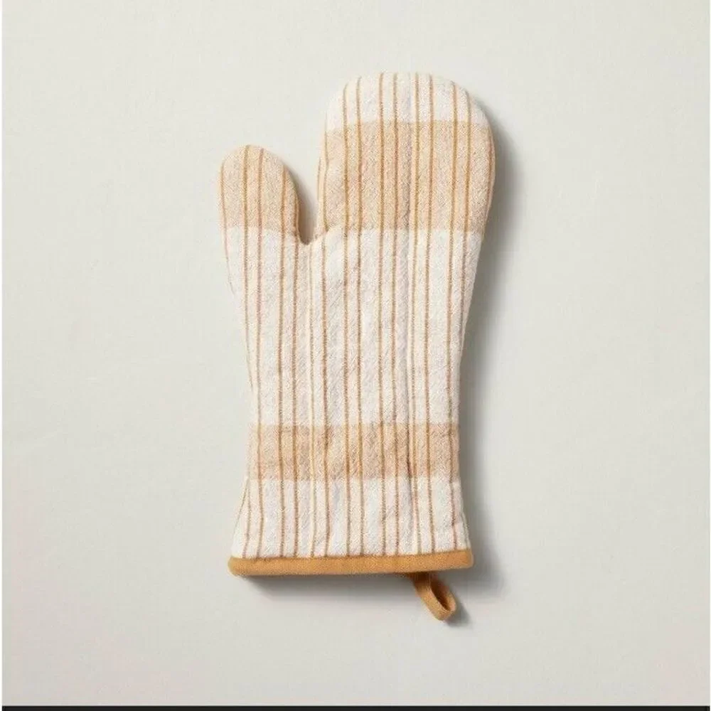 Hearth and Hand by Magnolia  Brown Striped Oven Mitt